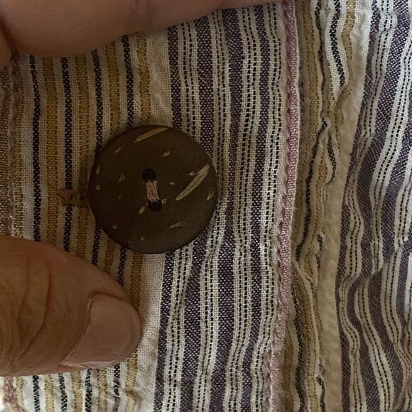 Free People Striped Button Down High Tide  Top (L) - Picture 7 of 12